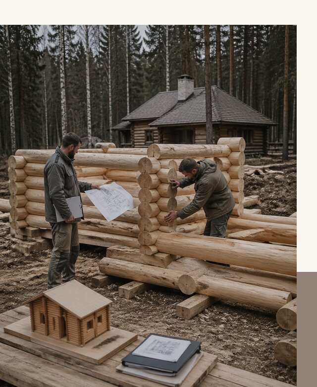 Проектирование и строительство домов из бревна в Москве