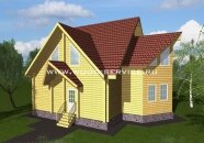 Проекты брусовых деревянных домов, цены - Дом из бруса САБУР